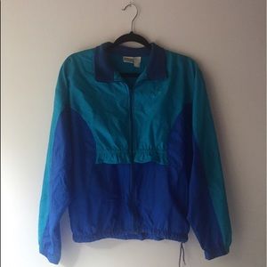 Blue &a green Nike windbreaker