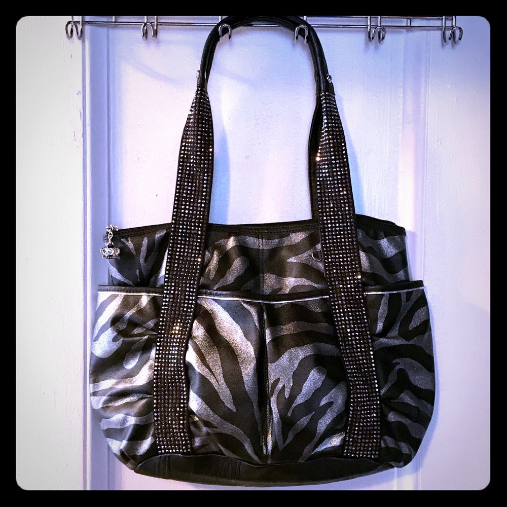 Kathy Van Zeeland Zebra Print Purse