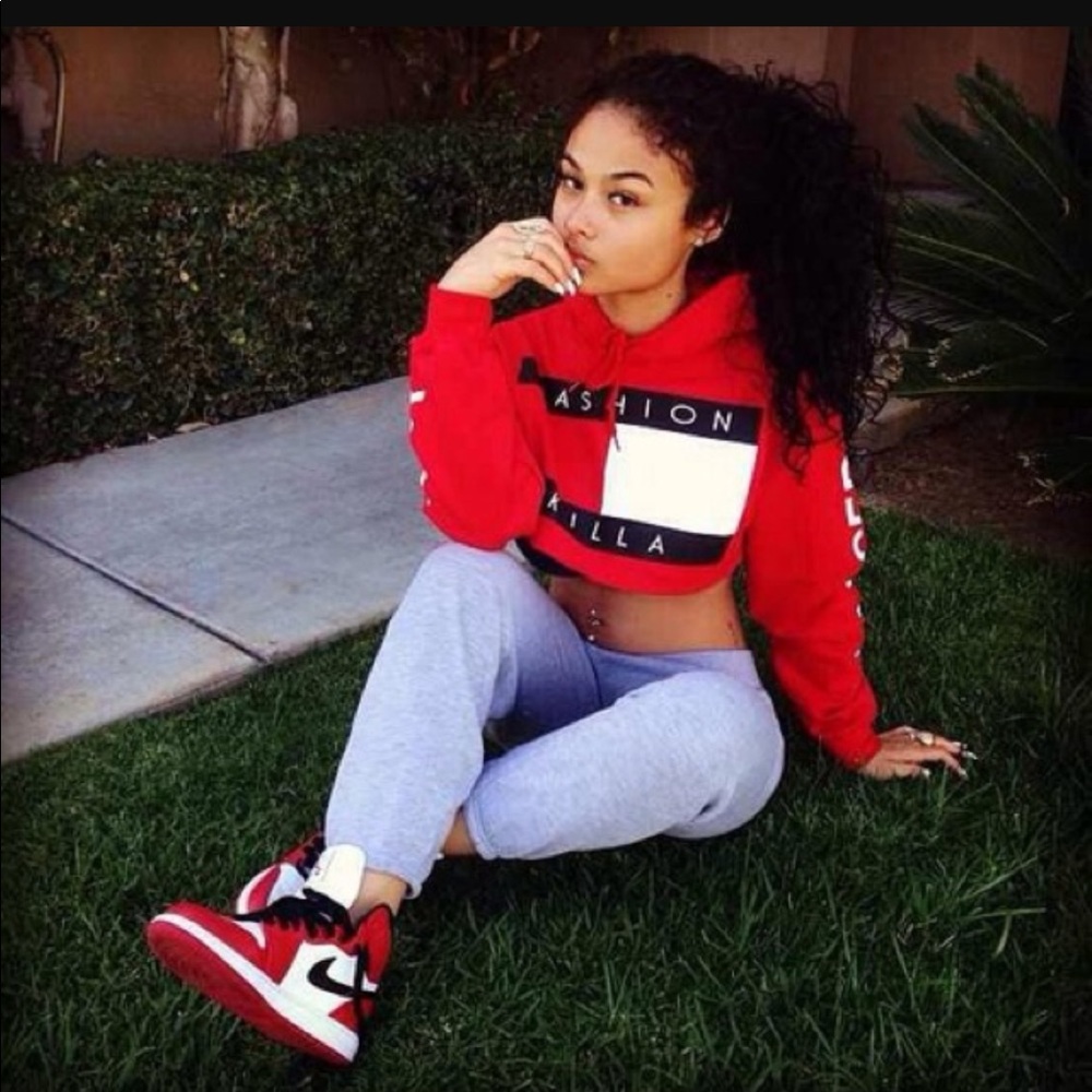 Tommy Hilfiger / fashion Killa cropped hoodie