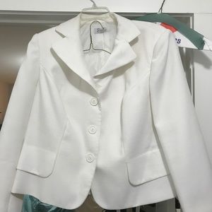 White 2piece skirt suit