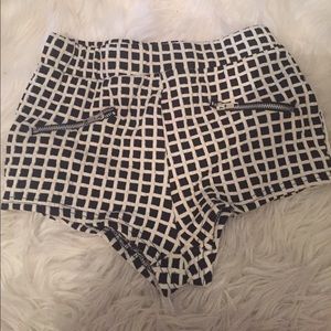 Black and white hot shorts