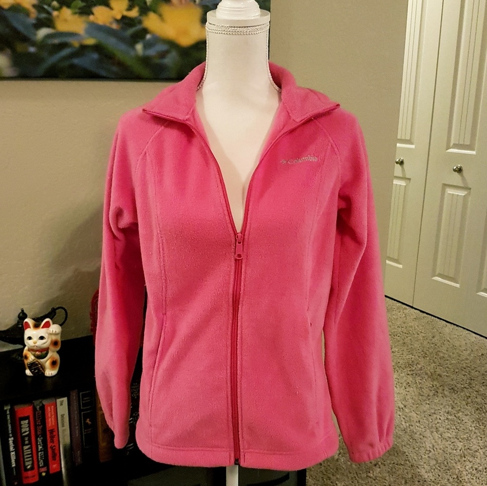 Columbia Pink Fleece Women's Zip-Up Jacket
