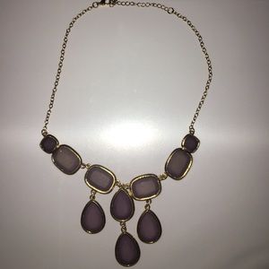 A purple forever21 statement necklace