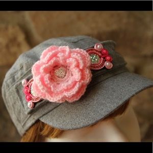 Women hat with handmade decoration