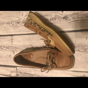 Sperry loafers with leopard print