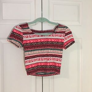 Patterned Crop Top