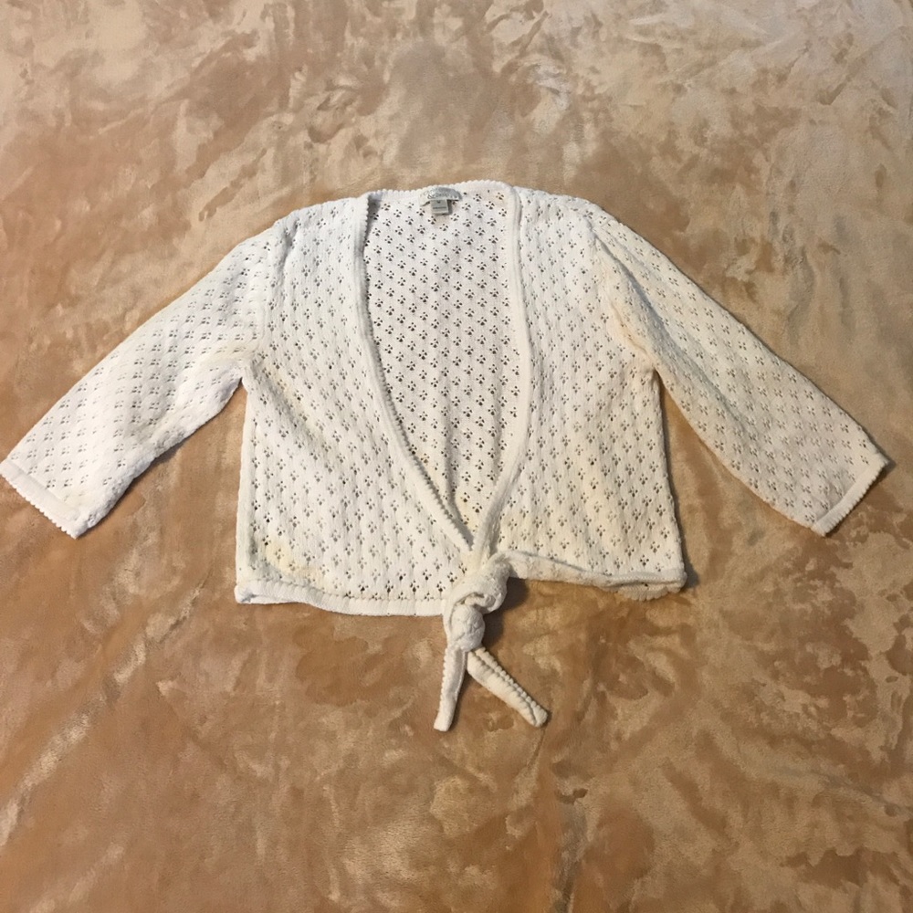 White sweater jacket/cardigan