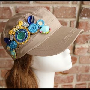 Women hat with handmade decoration