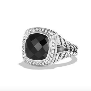 David Yurman Albion Ring in Onyx 11MM, Size 7