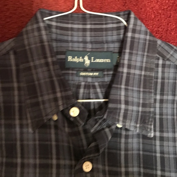 Blue pattern polo Ralph Lauren button down shirt - Picture 2 of 3