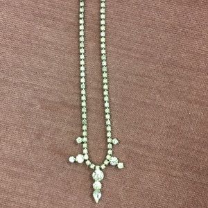Vintage Crystal Drop Necklace