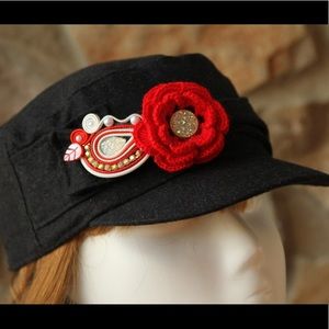 Women hat with handmade decoration