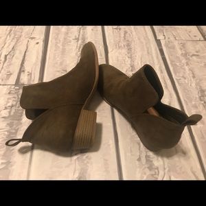 Olive green booties