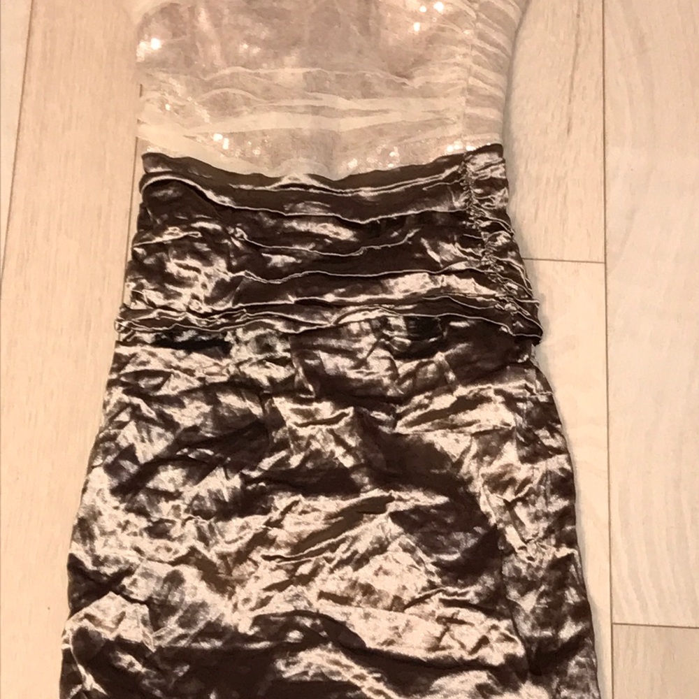 Nicole Miller sparkle strapless