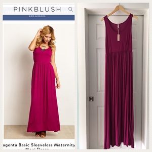NWT Pink Blush Maternity S Maxi dress