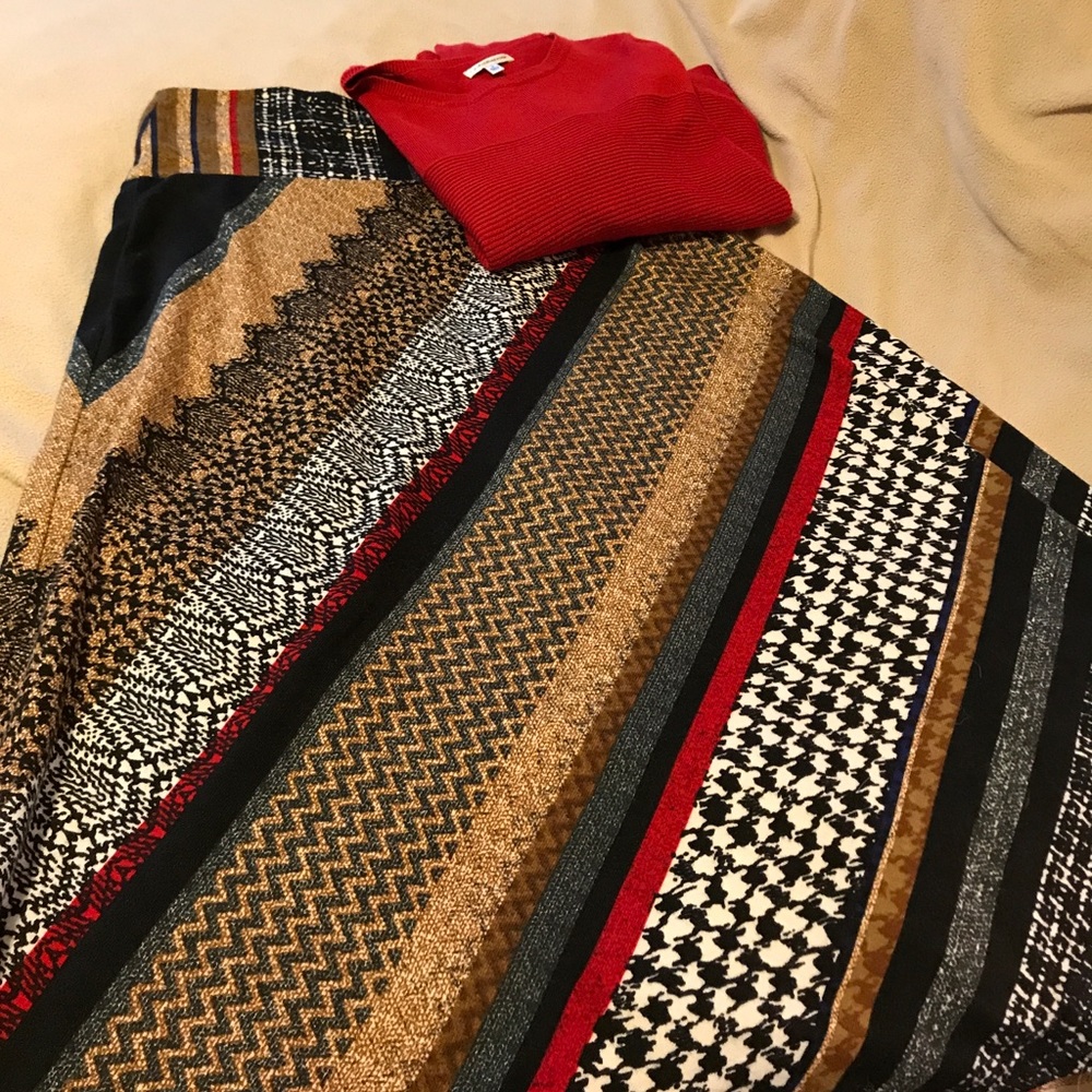 Maxi Skirt by Sunny Leigh w fun diagonal stripes