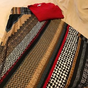 Maxi Skirt by Sunny Leigh w fun diagonal stripes