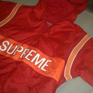 Supreme team pullover red and orange
