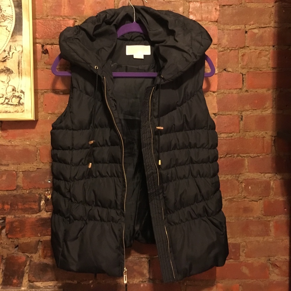 Michael Kors down filled black vest