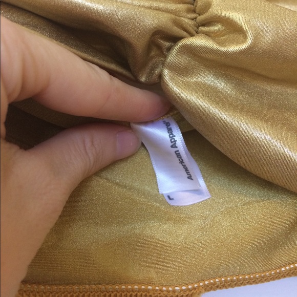 American Apparel gold strapless top/bathing suit - Picture 2 of 3