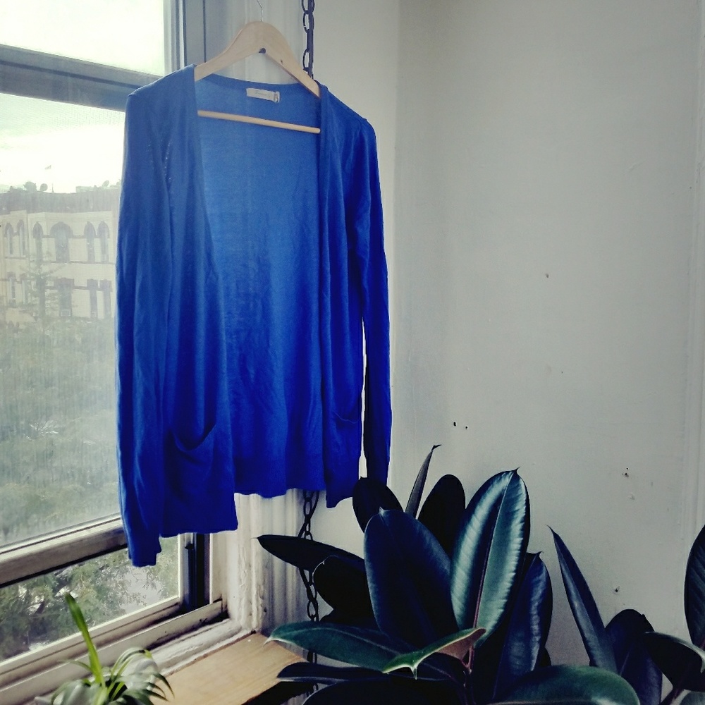 soft cloud blue cardigan
