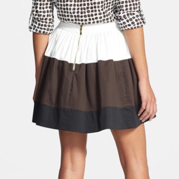 (Kate Spade) NWT Coreen Color Block Skirt - Picture 2 of 3