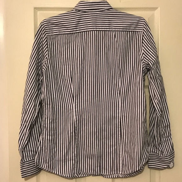 Black and White Striped Button-Up Shirt - Picture 2 of 2