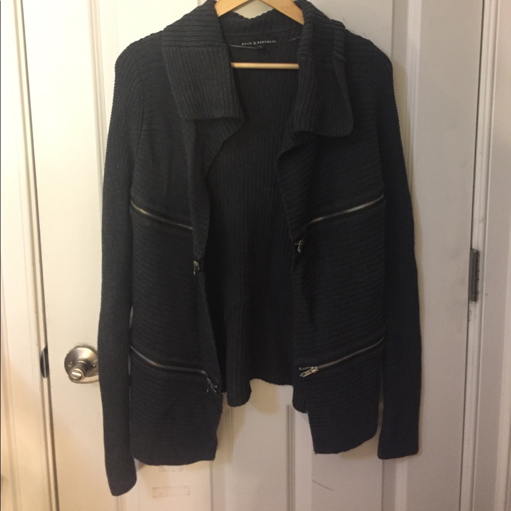 Rock & Republic zipper detail cardigan