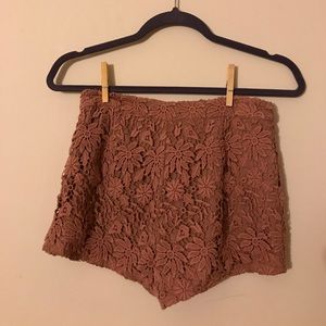 High waisted lace shorts forever 21 size xs