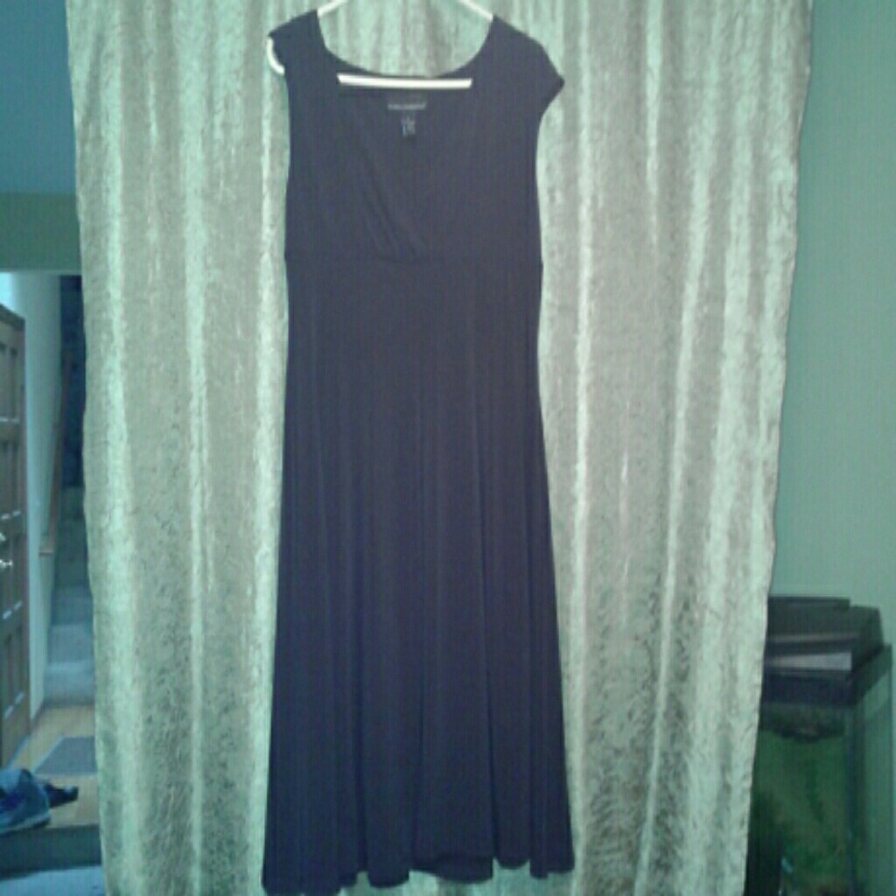 Black, midi flowing ruffled bust cocktail dress
