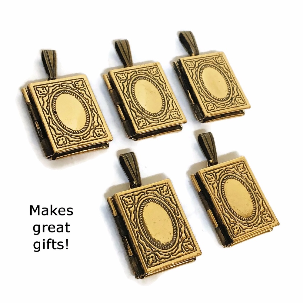 Set of 5 Vintage Book Lockets - A La Carte - Picture 4 of 4
