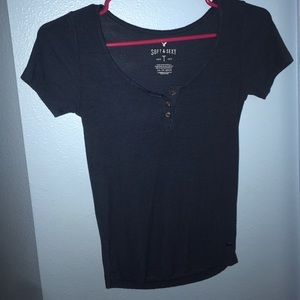 Soft and Sexy Blue Pleated Top