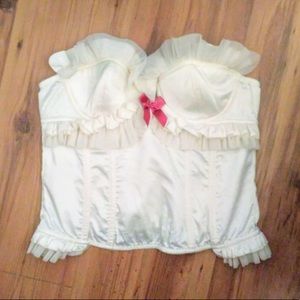 Victoria's Secret Satin Ruffle Corset