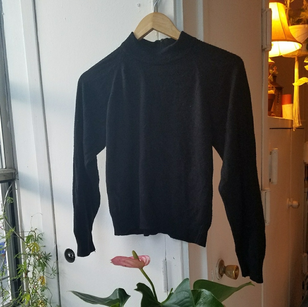 warm black sweater