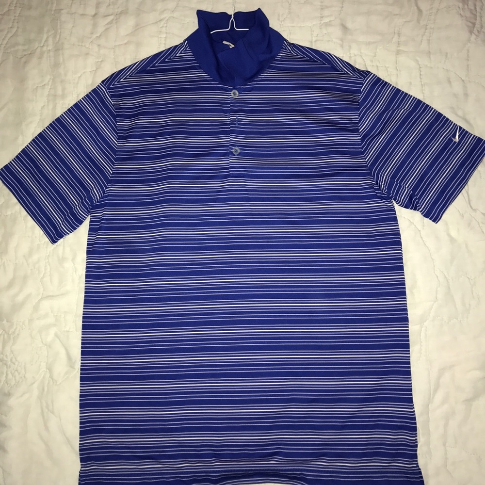 Blue Nike golf polo