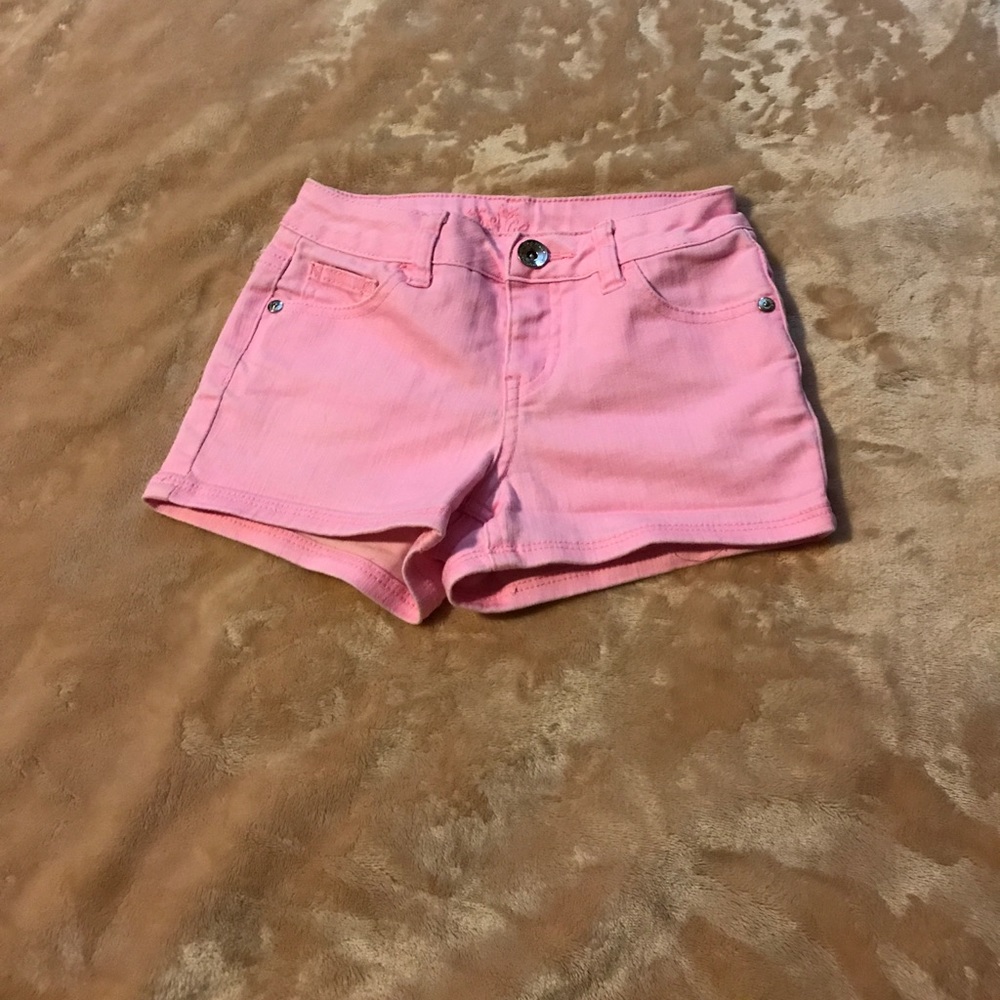 Pink jean shorts