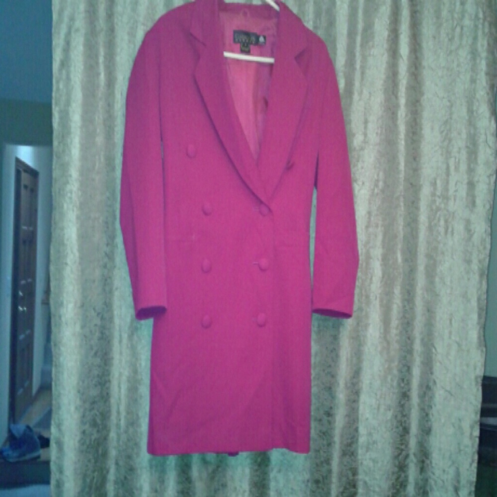 Pink fall blazer coat