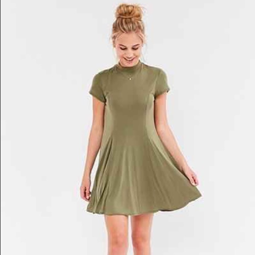 Silence & Noise Violetta Mock Neck Dress