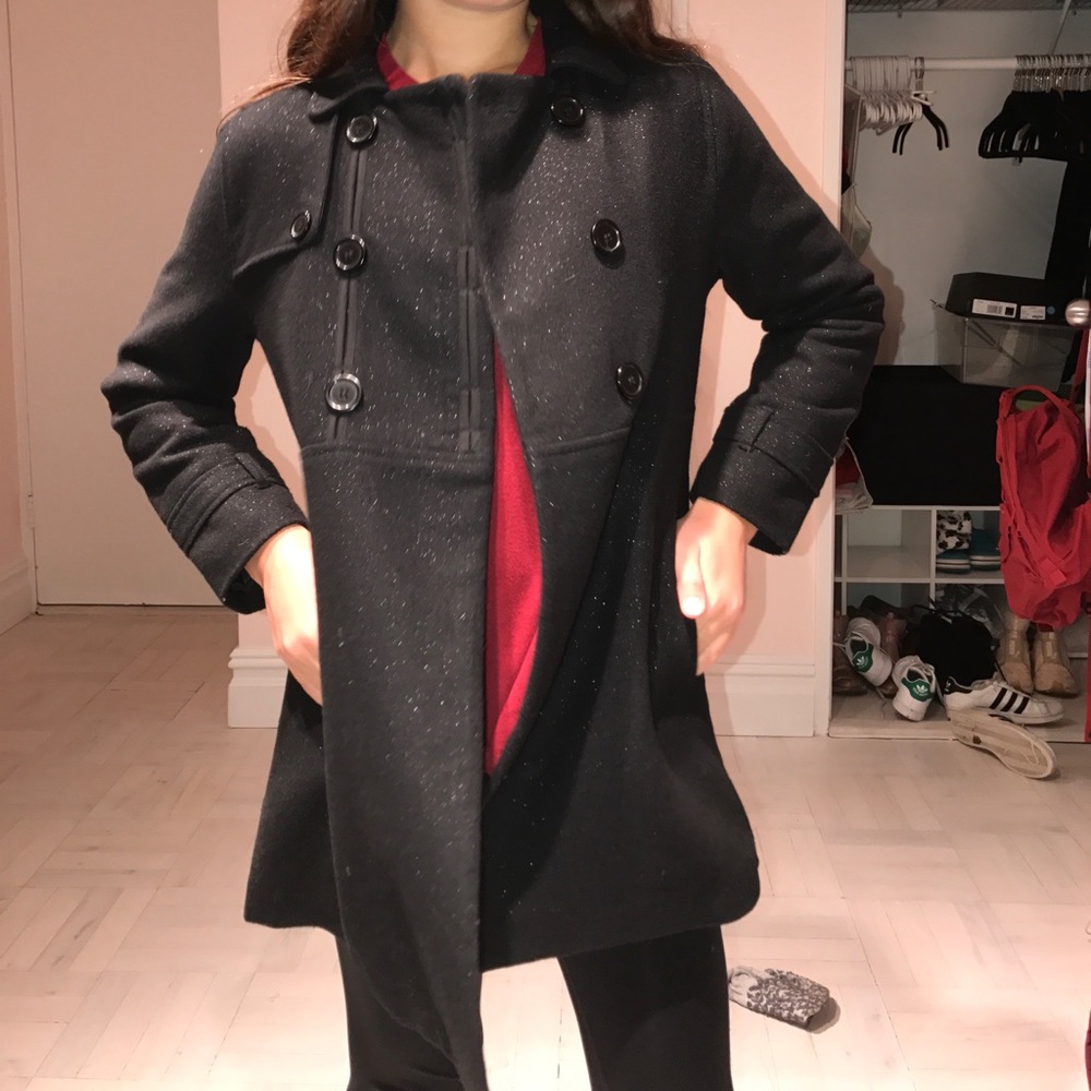 Sparkly black trenchcoat