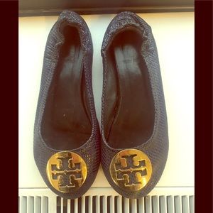Tory Burch Classic Flats in exotic leather