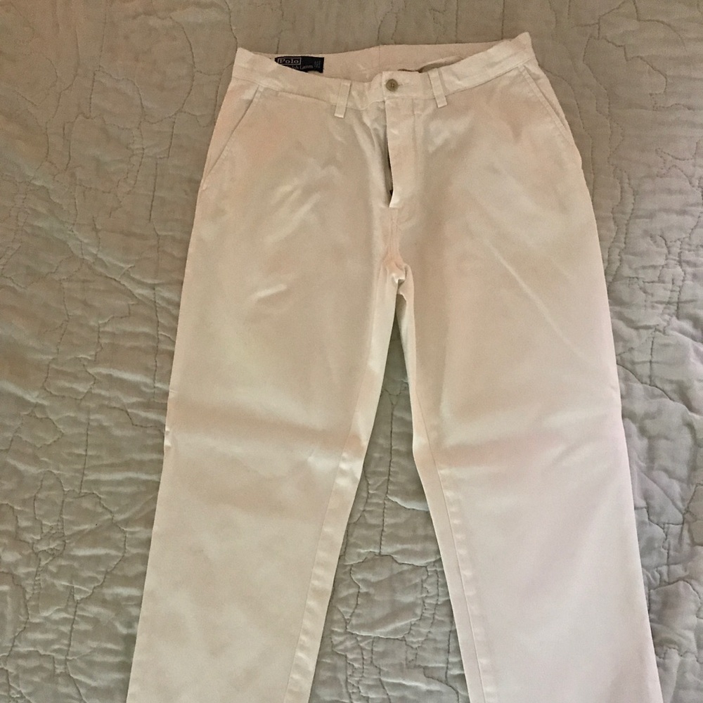 Ralph Polo 32×32 white pants