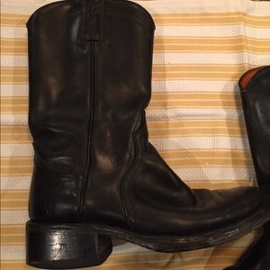 Frye boots western style black leather 7W