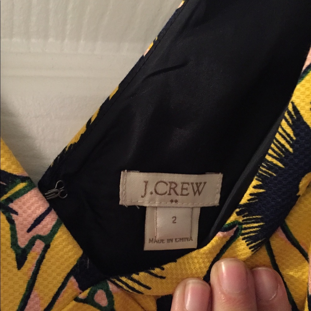 Yellow flower jcrew dress