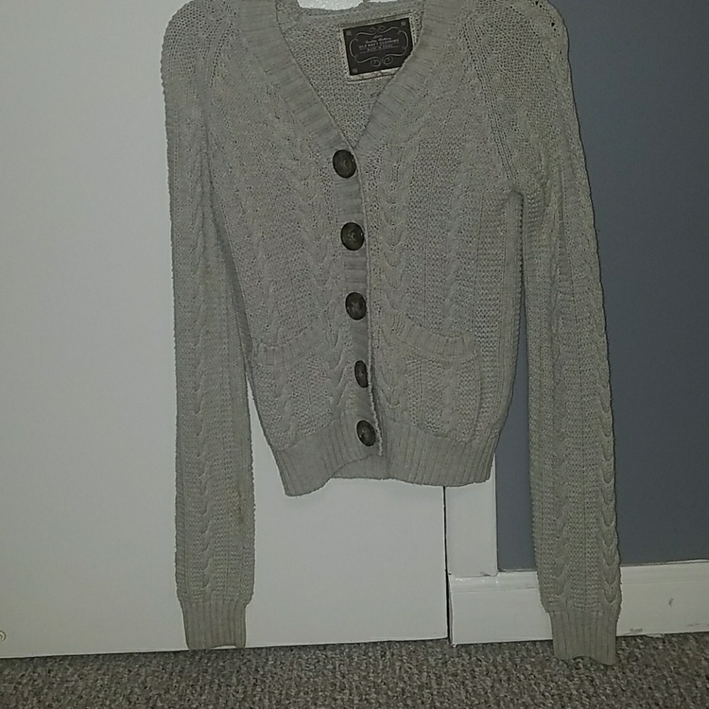 Old navy hooded cable knit cardigan