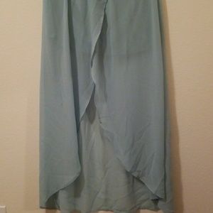 Teal flowing skirt