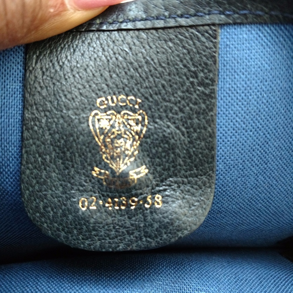 SOLD Rare Blue Authentic Vintage Gucci Tote SOLD - Picture 4 of 8