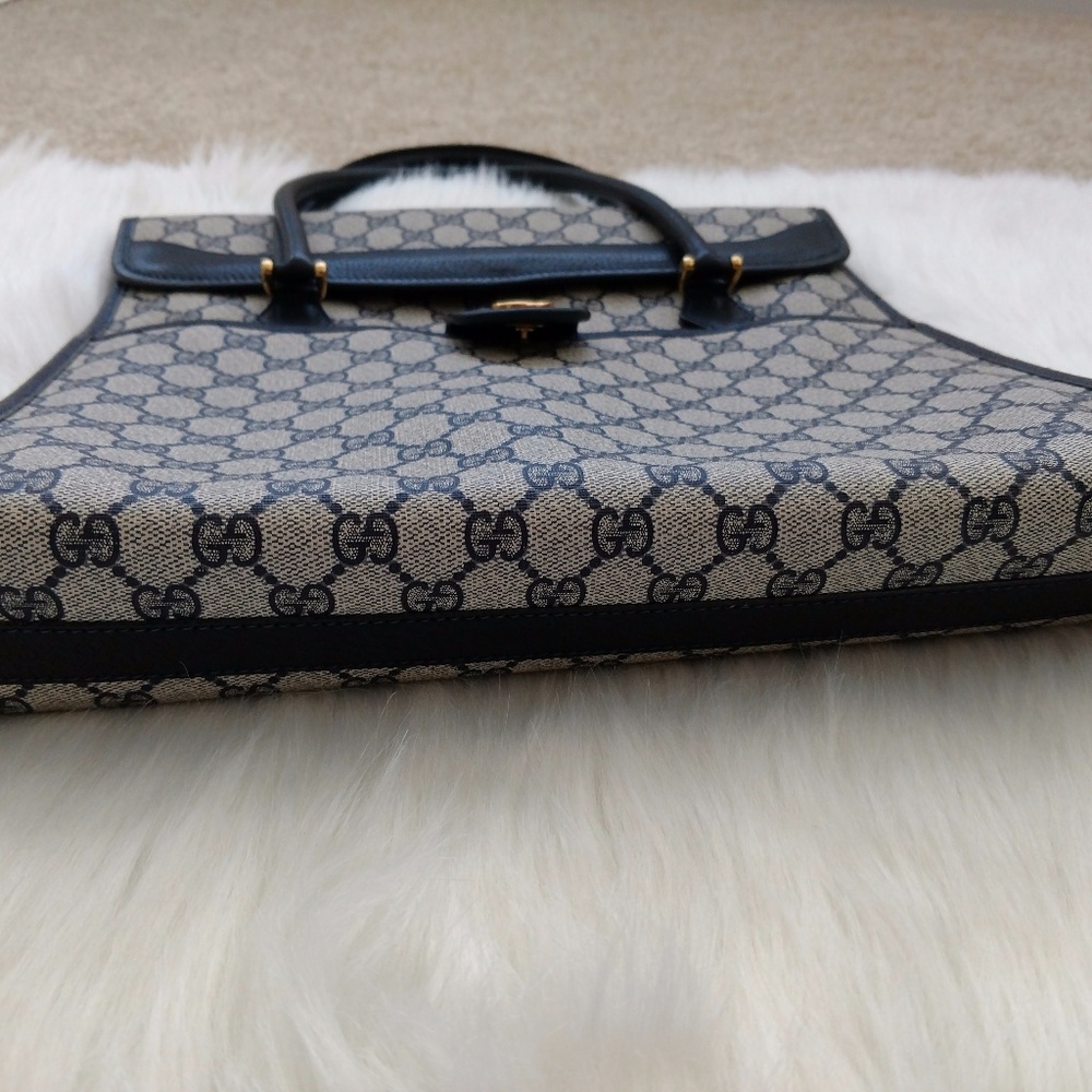 SOLD Rare Blue Authentic Vintage Gucci Tote SOLD - Picture 7 of 8