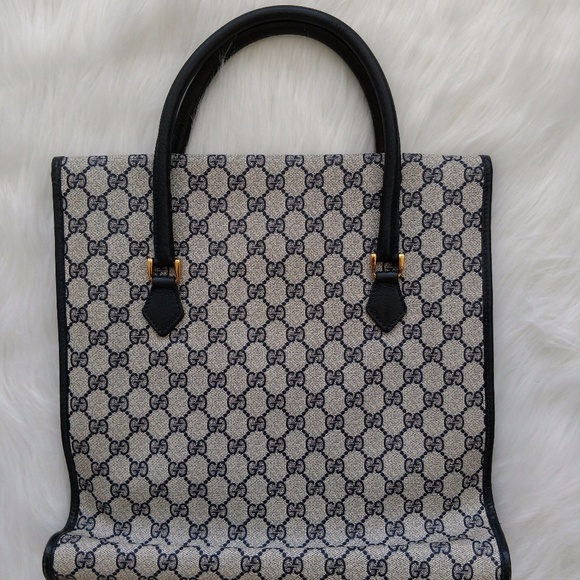 SOLD Rare Blue Authentic Vintage Gucci Tote SOLD - Picture 2 of 8
