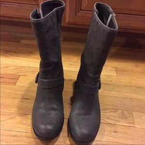 Vince Camuto Gunmetal Motorcycle Boots Size 10
