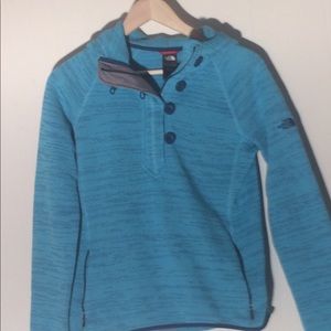 North Face button hoodie